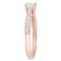 1/3 CT TGW Created White Sapphire & Diamond Accent Ring in 18K Rose
Gold Over Sterling Silver