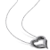 Created White Sapphire Crossover Heart Pendant With Chain Sterling
Silver with Black Rhodium Plating