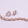 1.75CTW Morganite Simulant and Cubic Zirconia Heart Earrings in 18K Rose
Gold Over Sterling Silver