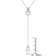 8-8.5 MM Freshwater Cultured Pearl and White Topaz Drop Pendant with
Chain in Sterling Silver