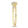 1/10ctw Diamond Floral Promise Ring in 18K Yellow Gold Over Sterling Silver