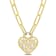 3.5-5MM Freshwater Cultured Pearl and Diamond Accent Heart Pendant in
Yellow Plated Sterling Silver