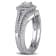 1/2 CT TW Princess Cut Diamond Double Halo Split Shank Bridal Set in
Sterling Silver