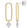 1/3 CT TW Diamond Dangle Earrings in 14K 2-Tone Gold