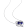 1 1/8 CT TGW Created Blue Sapphire and Diamond Accent Heart Pendant with
Chain in Sterling Silver