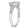 3/4 CT TGW Created White Sapphire Floral Ring in Sterling Silver