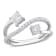 4/5 CT TGW Lab Grown Diamond 2-Stone Bypass Crossover Ring in 14K White Gold
