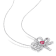 2 3/4 CT TGW Pink Topaz and White Topaz Flower Pendant with Chain in
Sterling Silver