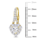 2 2/5 CT TGW Created White Sapphire Halo Heart Earrings in 18k Yellow
Gold Over Sterling Silver