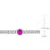 1 5/8 CT TGW Created Pink Sapphire Bracelet in Sterling Silver