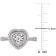 3/8 CT TW Diamond Halo Heart Engagement Ring in Sterling Silver