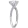 2 CT DEW Created Moissanite and 1/10 CT TW Diamond Engagement Ring in
14K White Gold
