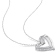 1/5 CT TW Diamond Heart Pendant with Chain in Sterling Silver