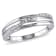 Diamond Crossover Ring in Sterling Silver