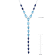 14 1/2 CT TGW Sky London and Swiss Blue Topaz Lariat Necklace in
Sterling Silver