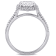 2 CT DEW Created Moissanite and 1/4 CT TW Diamond Engagement Ring in 14K
White Gold