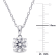 1 4/5 CT DEW Created Moissanite Solitaire Pendant with Chain in Sterling Silver
