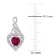 1 1/6 CT TGW Created Ruby and 1/8 CT TW Diamond Heart Twist Earrings in
Sterling Silver
