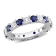 3 1/2 CT TGW Created Blue and White Sapphire Full Eternity Ring in
Sterling Silver