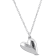 Heart Charm Necklace in Sterling Silver