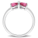 2-PCS Set of 2 1/10 CT TGW Pink Topaz and Diamond Accent Necklace and
Ring in 10K White Gold