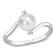 7-7.5MM Freshwater Cultured Pearl and Created White Sapphire Bypass Ring
in Sterling Silver