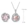 9.5-10.5MM Pink Freshwater Cultured Pearl & Cubic Zirconia Pendant
& Earrings Set in Sterling Silver