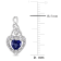 1 1/8 CT TGW Created Blue Sapphire and 1/8 CT TW Diamond Heart Twist
Earrings in Sterling Silver