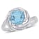 2 1/2 CT TGW Sky Blue and White Topaz with Diamond Accent Swirl Ring in
Sterling Silver