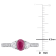 3/5 CT TGW Ruby and 1/2 CT TW Diamond Three-Stone Ring in 14K White Gold