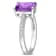 3 1/10 CT TGW Amethyst and Sky Blue Topaz with 1/10 CT TW Diamond Toi et
Moi Ring in Sterling Silver