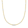 White Enamel Bead Link Necklace in 14K Yellow Gold Over Sterling Silver