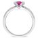 1/3 CT TGW Ruby and 1/5 CT TW Diamond Halo Engagement Ring in 14K White Gold