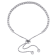 3 3/4 CT TGW White Topaz Tassel Bolo Bracelet in Sterling Silver