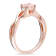 1/3 CTW Morganite and Diamond Accent Infinity Ring in Rose Plated
Sterling Silver