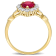2 3/8 CT TGW Created Ruby and White Topaz and Diamond-Accent Halo Ring
in 10K Yellow Gold