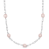 8-9 MM Pink Freshwater Cultured Pearl Oval Link Necklace in Sterling Silver
