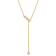 1/8 CT TGW Lab Grown Diamond Lariat Necklace in 18K Yellow Gold Plated
Sterling Silver