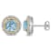 3 1/6 CT TGW Sky Blue Topaz and 1/6 CT TDW Diamond Halo Earrings in
Yellow Plated Sterling Silver