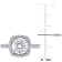 2-1/2 CT DEW Created Moissanite Halo Engagement Ring in 10K White Gold