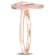 1 1/7 CTW Morganite and White Topaz Open Teardrop Ring in Rose Plated
Sterling Silver