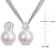 11-12MM Freshwater Cultured Pearl & 1 3/4 CT TGW Topaz Earrings and
Pendant Set in Sterling Silver
