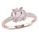 1 1/7 CT TGW Morganite and Diamond Accent Ring in 18K Rose Gold Over
Sterling Silver
