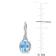 11 3/8 CT TGW Sky Blue Topaz and White Topaz Drop Earrings in Sterling Silver