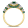 1 1/5 CTW Created Emerald and Created White Sapphire Ring in Yellow
Plated Sterling Silver