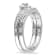 1/10 CT TW Diamond Chevron Bridal Set in Sterling Silver