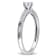 1/4 CT TGW Created White Sapphire and Diamond Accent Ring in Sterling Silver