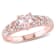 1/2 CT TGW Morganite and Diamond Accent Vintage Heart Ring in 18K Rose
Gold Over Sterling Silver