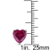 5-1/2ctw Created Ruby Stud Earrings in Sterling Silver
