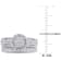 1/3 CT TW Diamond Cluster Bridal Set in Sterling Silver